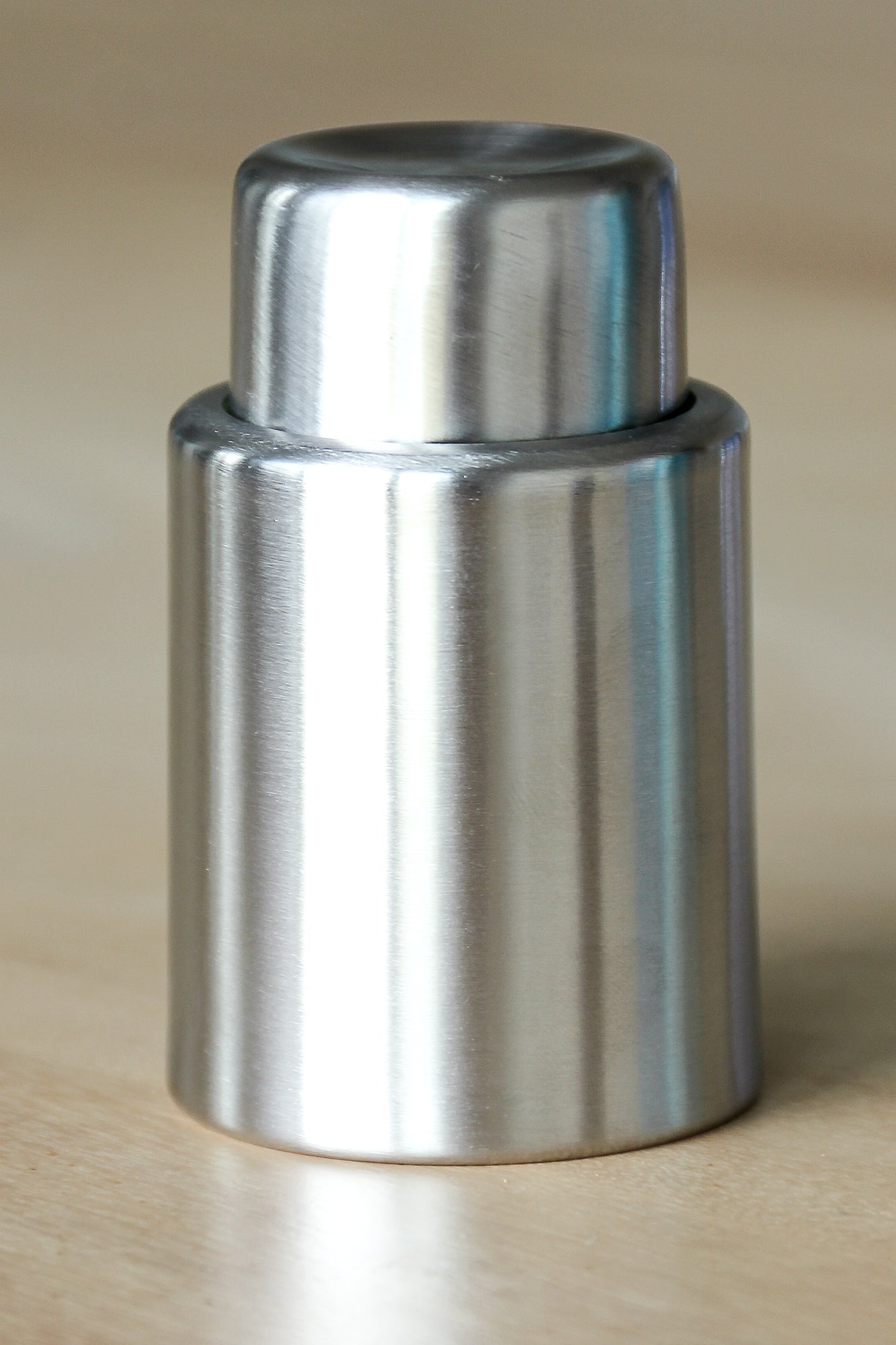 Vakuumverschluss für Wein in Stainless Steel