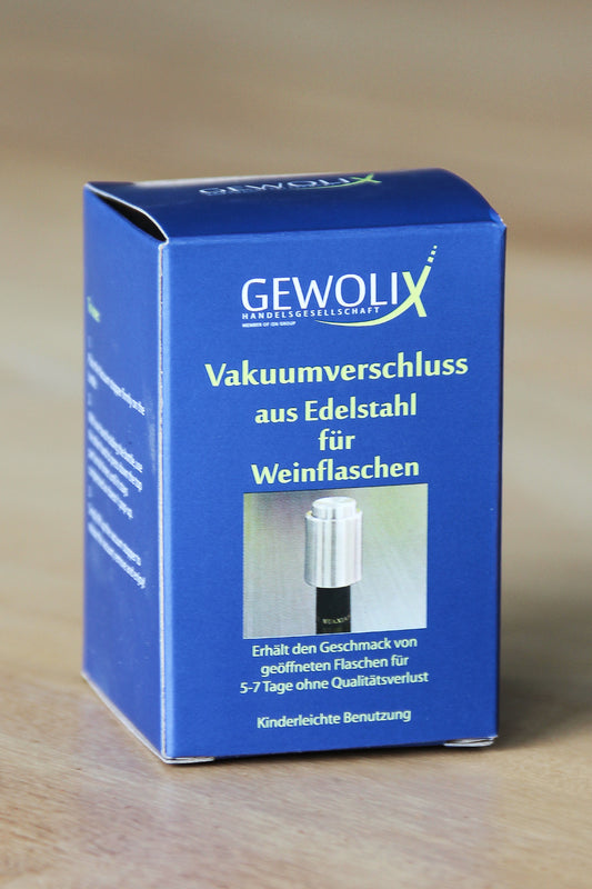 Vakuumverschluss für Wein in Stainless Steel